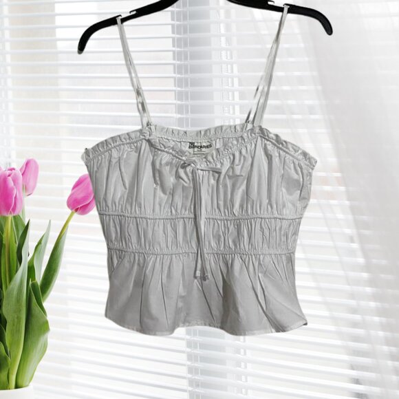 No Boundaries Tops - No Boundaries White Ruffle Top XXL Cotton Adjustable Straps Summer Tank